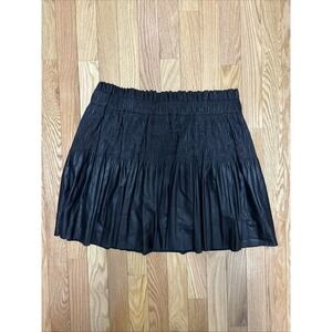 7 for‎ all Mankind Women's Black Skirt Faux Leather Size Large